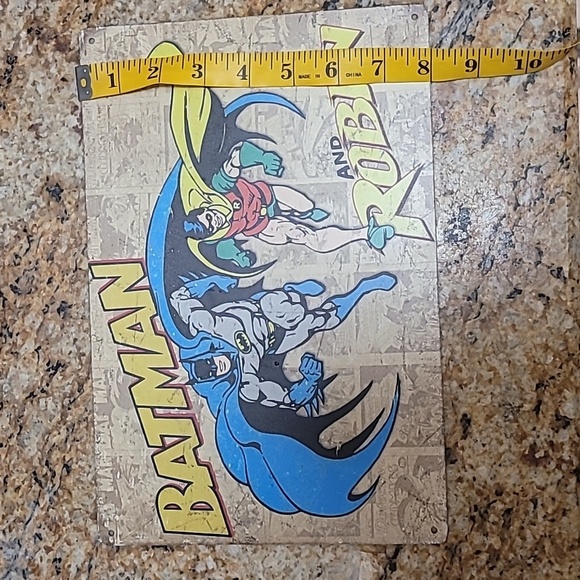 Batman & Robin Metal Sign 12"×8" Super Hero kids Party Decor Boys Room decor - Picture 5 of 5